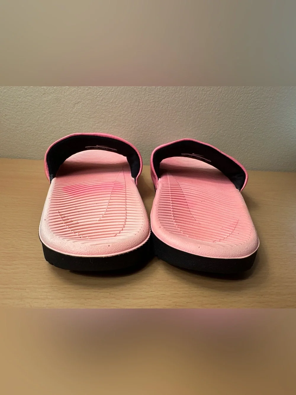 Nike Kawa Slide GS Sunset White Black Pulse Slides Shoes Size 2Y